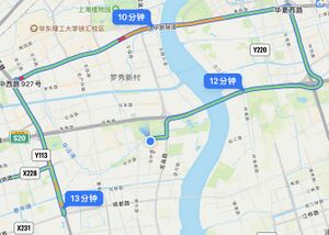 2023年春游23届7班上午校车路径（至春申路）